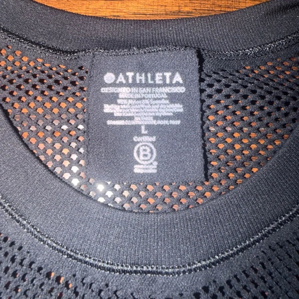 Athleta Black Racerback Perforated Athletic Tank - Picture 7 of 7